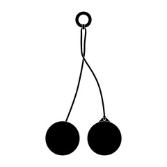 Simple icon design Clackers or lato-lato a game for kids, viral game in indonesia © ADES-VECTOR
