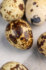 Obraz premium small boiled quail eggs on the table