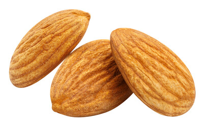 Delicious almonds cut out