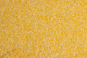 Scattered dry corn flour for cooking porridge