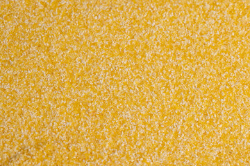 Scattered dry corn flour for cooking porridge