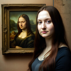 Mona Lisa candid portrait, midjourney art,ai generated, generative AI