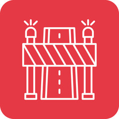 Fototapeta premium Road Block Icon