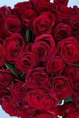 A bouquet of flowers With Green and Yellow and Red...