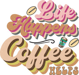 Retro Coffee Mama Sublimation Design