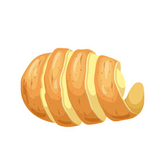 potato peel cartoon vector illustration color sign