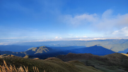 mountains and clouds