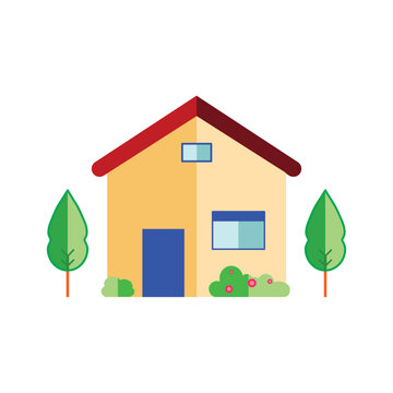 House cartoon icon vector design illustration