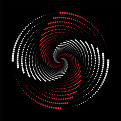 Abstract spiral pattern on black background