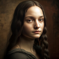 Mona Lisa candid portrait photograph by Leonardo DA vinci, midjourney art,ai generated, generative AI
