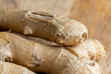 Ginger root which is used for cooking in Asia
