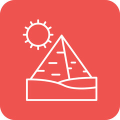 Pyramid Landscape Icon