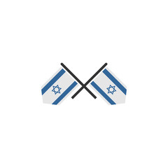 Israel flags icon set, Israel independence day icon set vector sign symbol