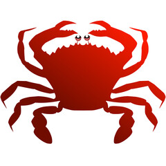 red crab cartoon isolated on white