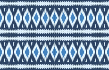 Ethnic abstract ikat art. Fabric Morocco, geometric ethnic pattern seamless  color oriental. Background, Design for fabric, curtain, carpet, wallpaper, clothing, wrapping, Batik, vector illustration