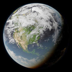 Planet Earth | North America (render)