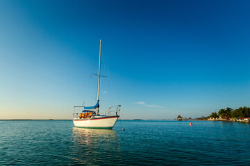 Beautiful lagoon Bacalar in Mexico - 574293759