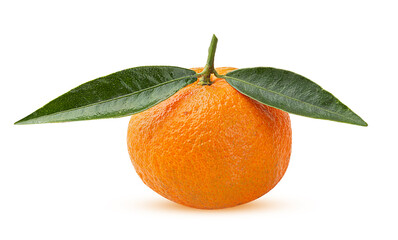 Fresh mandarin with green leaf tangerine