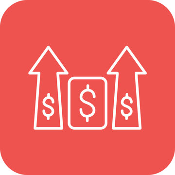 Increase and Decrease in Rate Icon