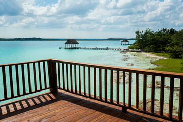 Obraz premium Beautiful lagoon Bacalar in Mexico
