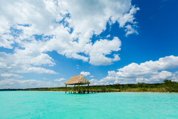 Beautiful lagoon Bacalar in Mexico - 574295925