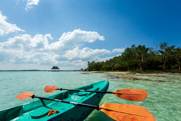 Beautiful lagoon Bacalar in Mexico