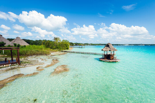 Beautiful lagoon Bacalar in Mexico