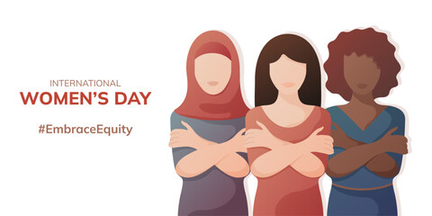 International Women's Day 2023 banner.  EmbraceEquity