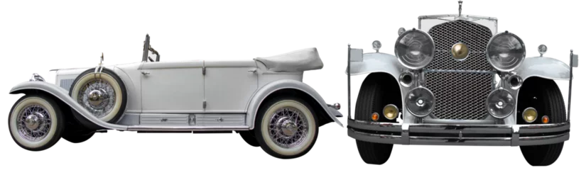 Küchenrückwand glas motiv Cadillac Imperial Phaeton 1930. Spektakuläre Aussicht auf ein klassisches Excalibur Automobil. Oldtimer. Vintage car on the road © Sergey