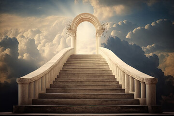 the concept of faith, the stairway that leads to heaven ai generative