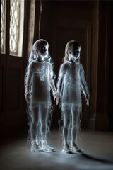 translucent ghost children Generative AI