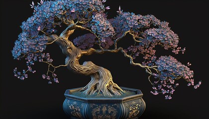 Fototapeta premium Quite Colorful and Detailed Blossom Tree Generated by AI