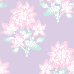 Oriental Floral Seamless Pattern Design