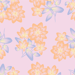 Oriental Floral Seamless Pattern Design