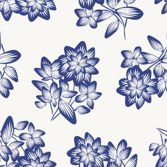 Oriental Floral Seamless Pattern Design