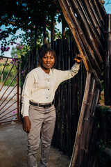 Portrait of a queer masculine black woman