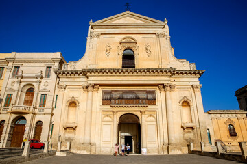 Fototapeta na wymiar S.S. Salvatore church, Noto, Sicily (Italy). 31.07.2018