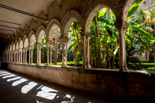 San Domenico church cloister, Palermo, Sicily, Italy. 31.07.2018