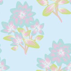 Oriental Floral Seamless Pattern Design