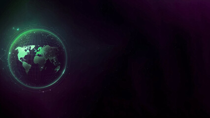 globe background banner, earth backgrounds vector, dark background