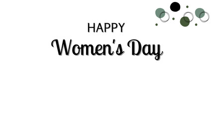 Happy Women's Day wish image with white background