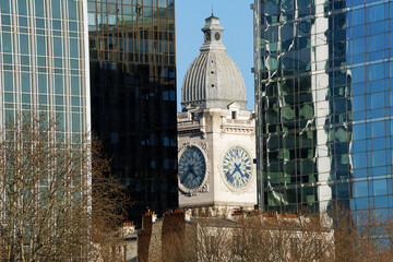 The clock tower of Gare-de-Lyon railway station