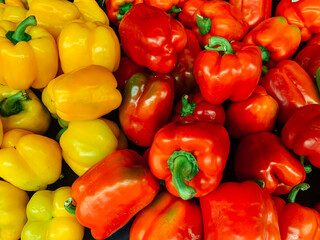 Bell pepper yellow and red healthy food as background