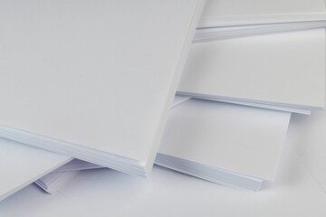 White blank paper for writing and printing texts