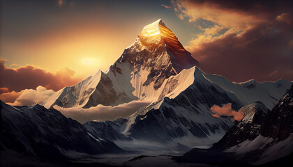 Mount Everest The highest mountain peak in the world. generative AI