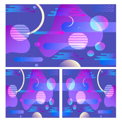 Minimal blue geometric background. Dynamic shapes composition with blue lines. Abstract background modern hipster futuristic graphic. Vector abstract background texture design, bright poster, banner