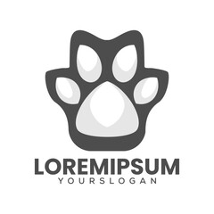 vector dog paw logo