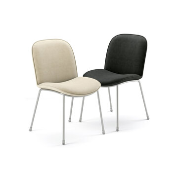 set of modern chair in different angle isolated on white background 3d render 