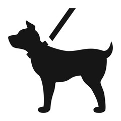 black silhouette dog vector icon