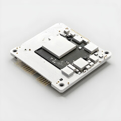 3D render of a micro chip curcuit board 